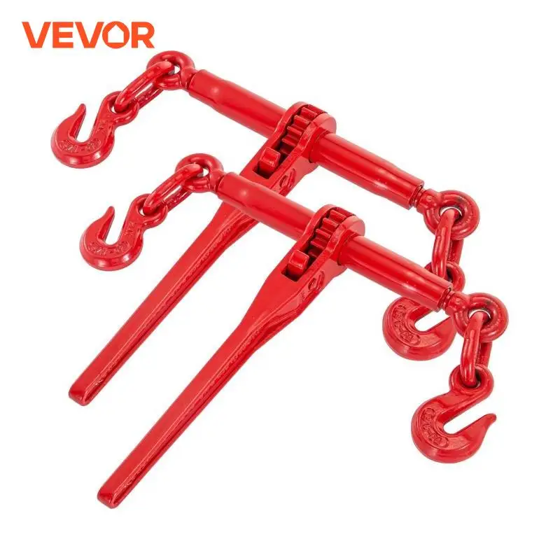 VEVOR سلسلة الموثق عدة اسئلة تحميل الموثق 5/16-3/8 بوصة مع سلسلة 6600 رطل قدرة قابل للتعديل طول لربط أسفل سحب سحب