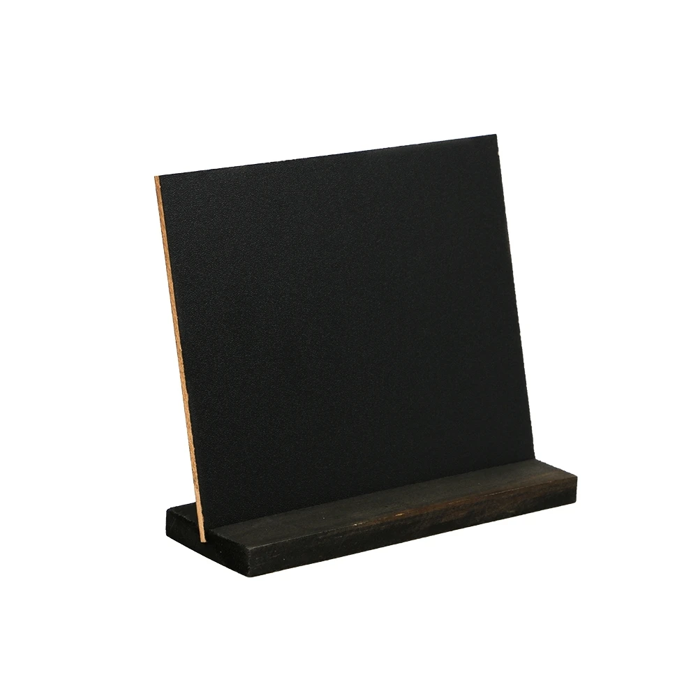 Hot Sale Tabletop Chalkboard Signs With Rustic Style Wood Base Stands Wooden Menu Stand Message Blackboard Bar Desktop Message