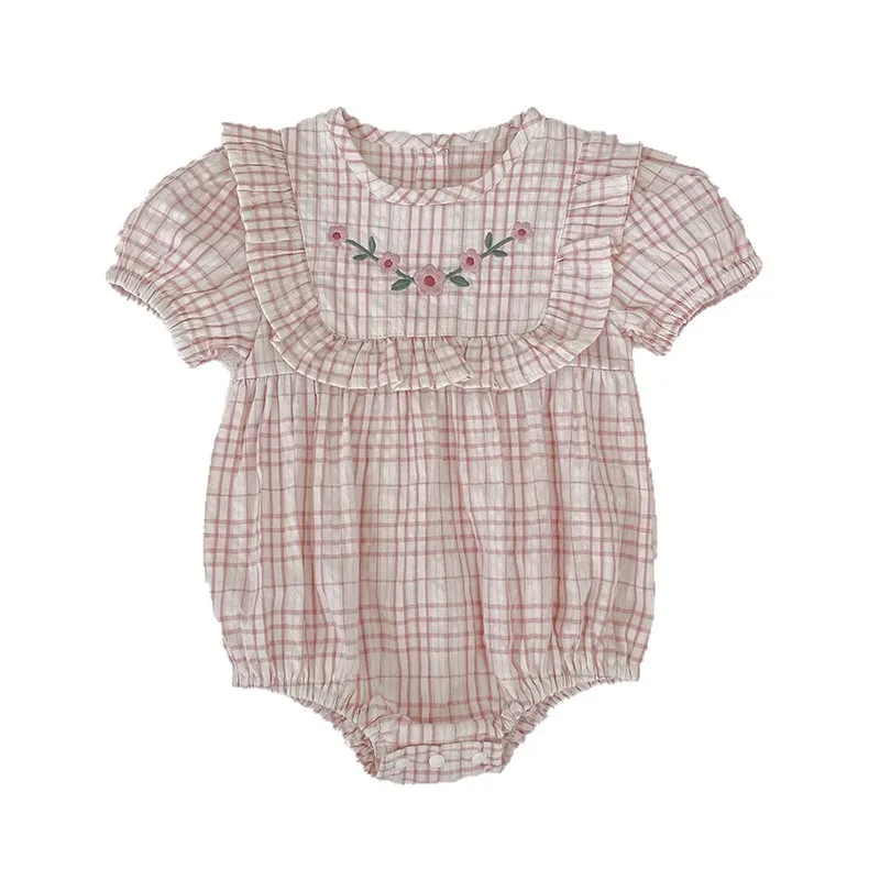 2026 Sommer-Schwesterkleidung 0-24M Baby Mädchen Kurzarm-Body mit Gitter-Stickerei 2-6 Jahre Süße Partykleider für Kinder – Detail 15