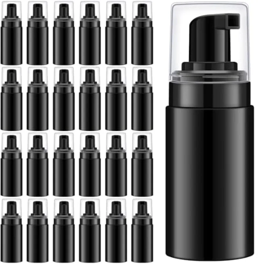 

50 Pcs Foam Pump Bottles 1oz/30ml Plastic Mini Empty Dispenser Refillable Travel Soap Foaming Bottles for Lash Shampoo Hand Soa