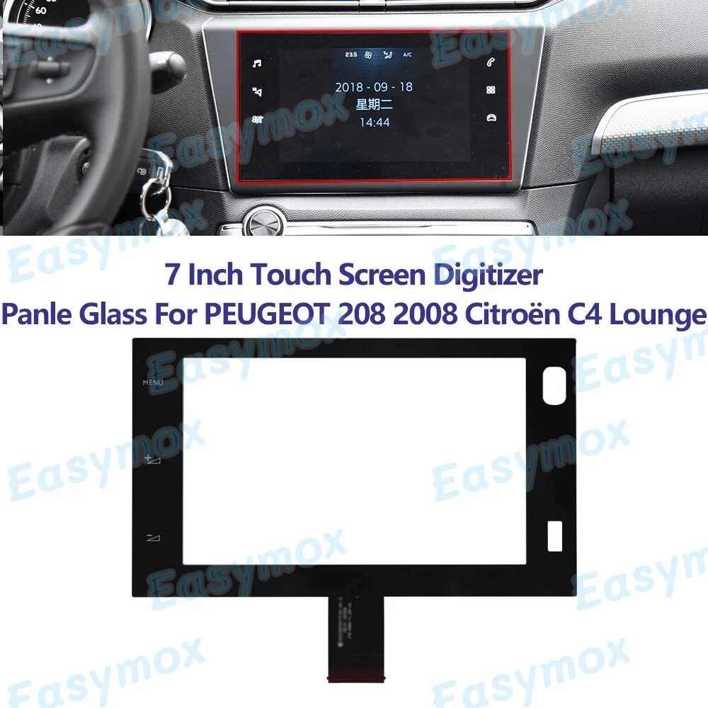 

7" Touch Screen Digitizer for Peugeot 208 Citroën C4 Lounge Radio Navigation ACP3G5477FPC-A1-E