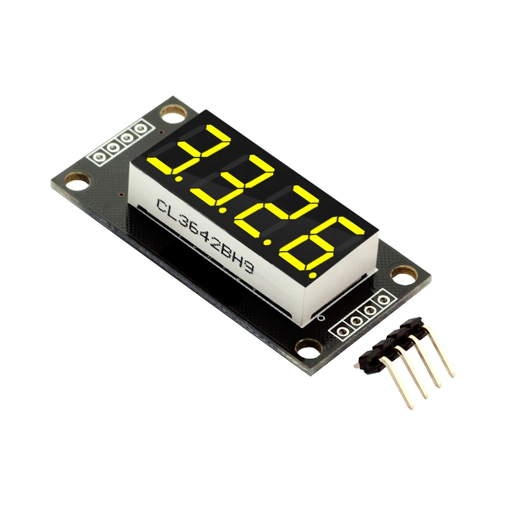 TM1637 LED Display Module 4 Digit 7 Segment 0.36 inch Time Clock Indicator Tube Module Red Blue Green Yellow White for Arduino