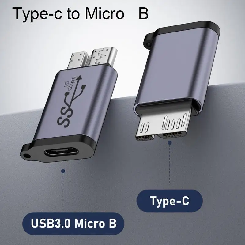 Micro B USB C 3.0 Male to Type C Female Adapter Type-C USB3.0 Micro B Connector for External Hard Drive Disk HDD Cable Adapter