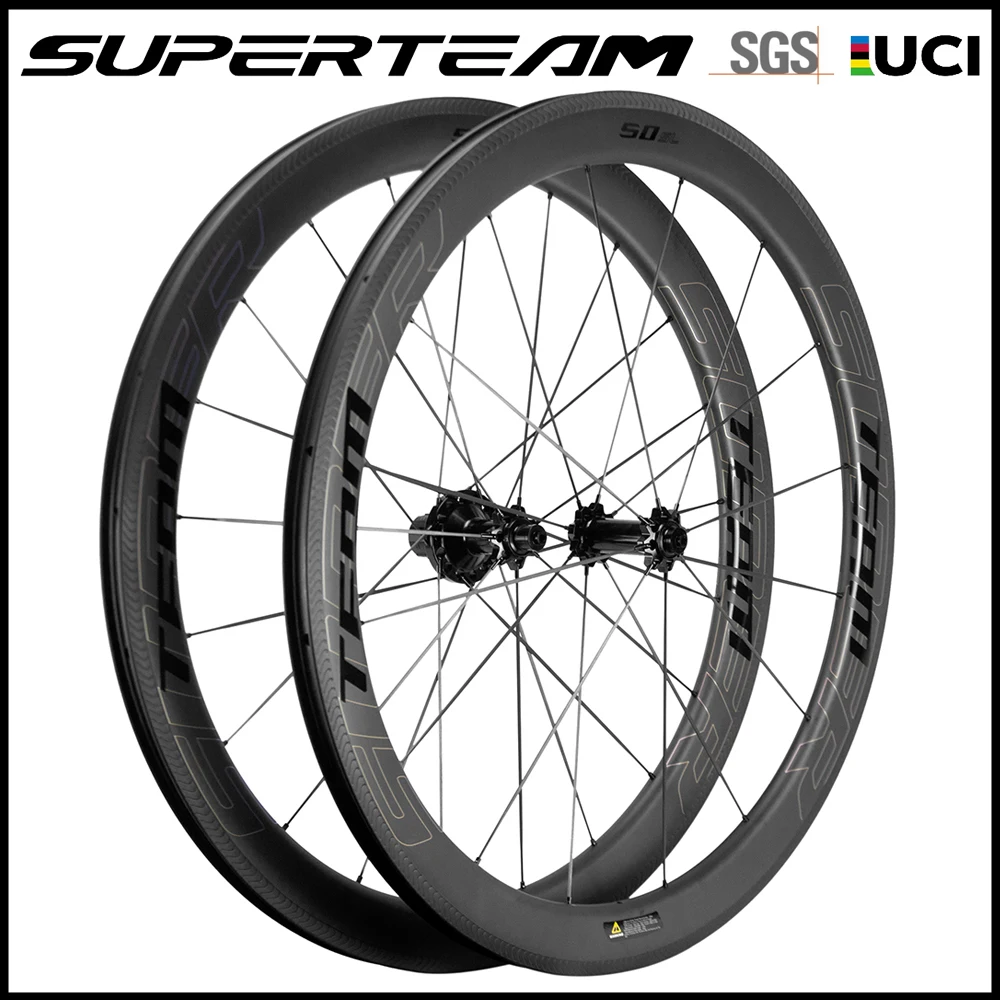 

Hot Sale 50mm Clincher Carbon Wheelset Basalt Rim Brake Surface UD Matte Road Bicycle Wheels With R55 Hub