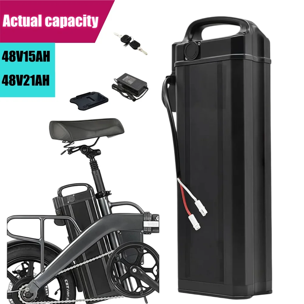 

Real capacity 48V HaibaNo. 2 New 21Ah Li-ion Battery with Charger and BMS Protection Plate for 450W, - 1500W Motors 18650.00