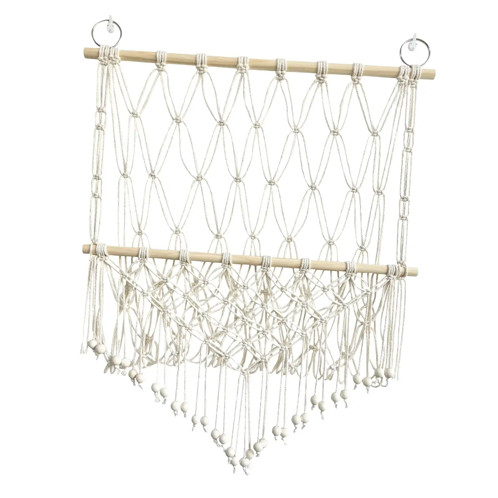 Cotton Rope Stuffed Storage Net Hanging Organizer for Kids Room Boho Plush Toy Hammock Hand Woven Wall Corner Holder Nursery