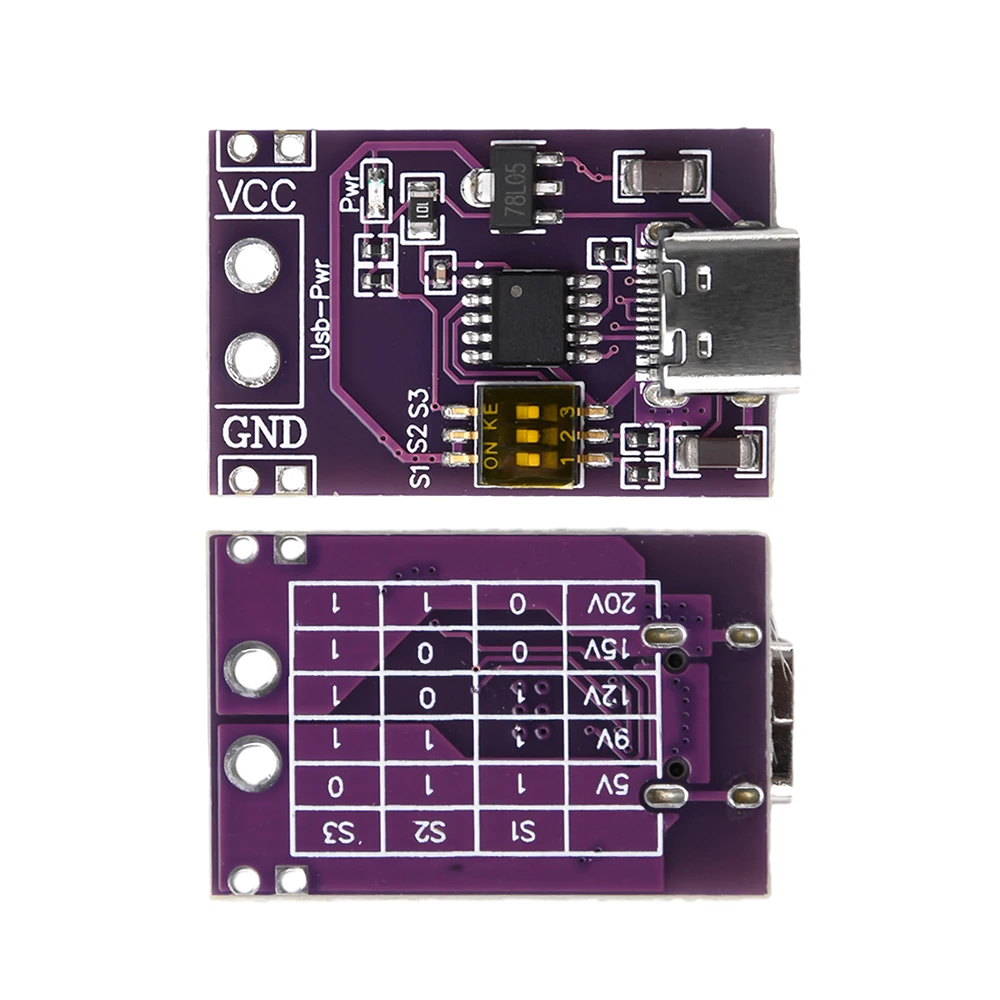 PD/QC/AFC fast charging deception trigger TYPE-C supports 5V 9V 12V 15V 20V fixed voltage output