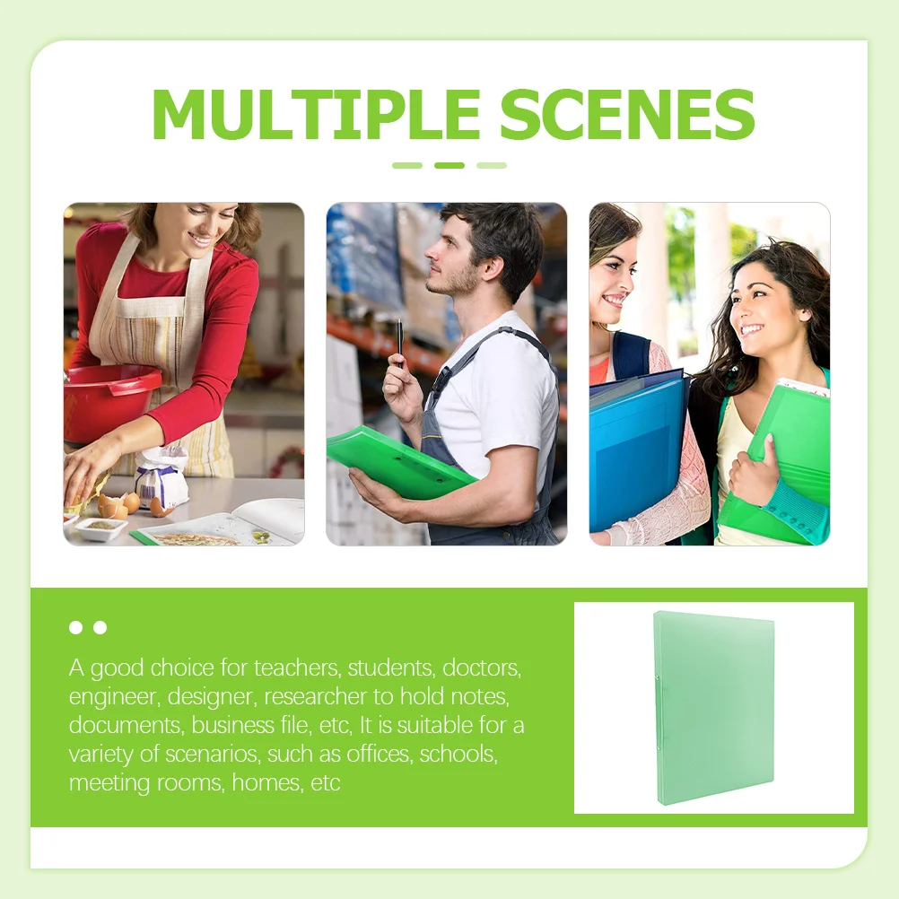 

1pcs A4 Document Folder Organizer Portable File Holder Waterproof Moisture-Proof Inner Pages Clamp Binder For Students Teachers