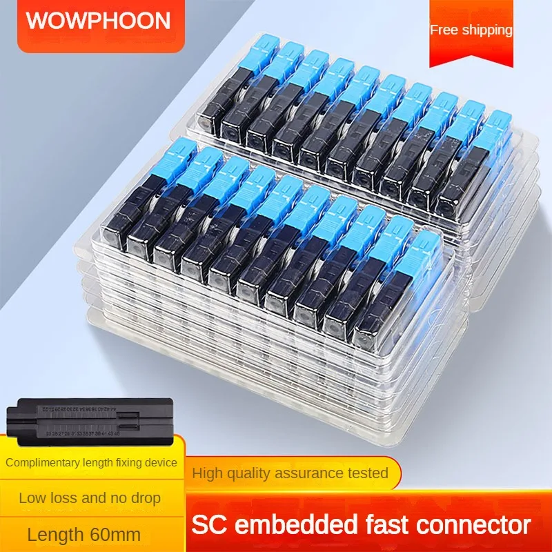 

Fiber Optic Fast Connector, SC UPC Single Mode Fiber Optic Adapter, Blue SC Cold Connection, Quick Field Assembly