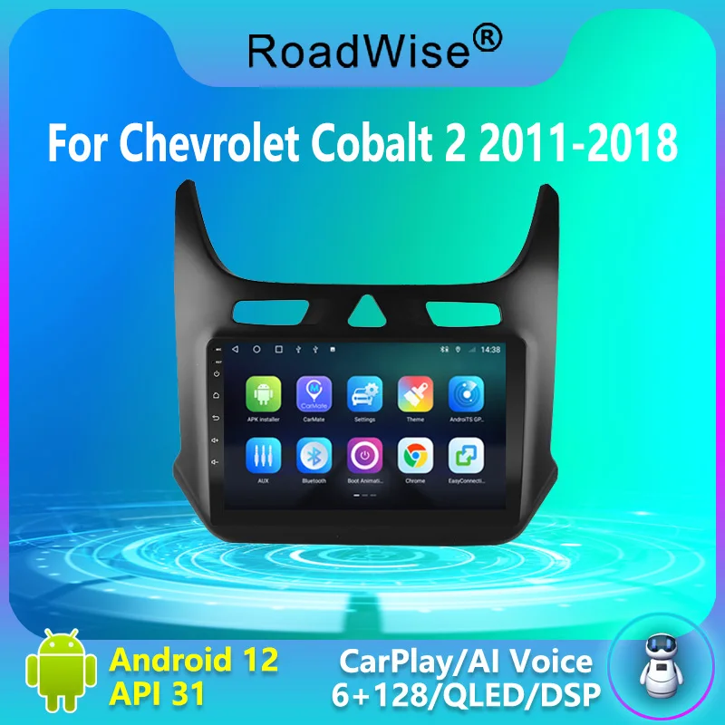 

Автомагнитола Roadwise 2 Din, мультимедийная Автомагнитола на Android для Chevrolet Cobalt 2 2011 -2017, 2018 дюйма, 4G, Wi-Fi, GPS, DVD, Авторадио 2 Din