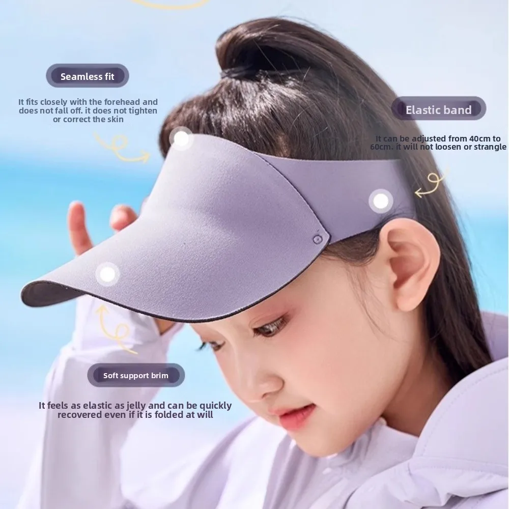Confortável de secagem rápida crianças guarda-sol chapéu anti-uv macio verão criança chapéu de sol sem costura leve crianças protetor solar boné meninos