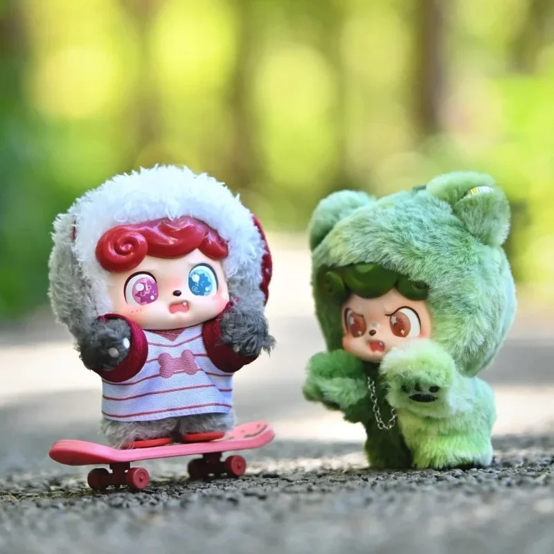 

В наличии, оригинальная серия Q.kid для активного отдыха, слепая коробка, виниловое лицо, плюшевые куклы, брелок, подвеска, коллекция, Рождественский подарок