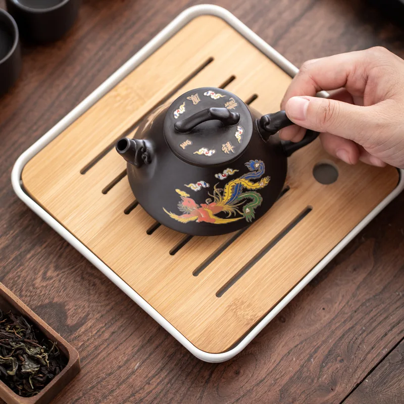 Chinese Style Color-changing Tea Set Purple Clay Portable Teapot Outdoor Travel Ceramics Kung Fu Tea Set Tea Cup Teaware Gift