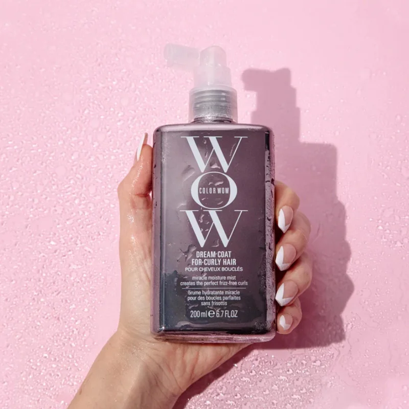 Color WOW-Casaco Dream para Cabelos Encaracolados, Cachos Sem Frizz, Spray de Moisture-Boosting Fácil, Fórmula de Enrolar, Produto do Cuidado do Cabelo