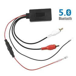 Récepteur Bluetooth sans fil Vpig pour voiture, 10m, 12V, musique, radio, câble audio stéréo, adaptateur AUX, 2 RCA, câble adaptateur Stecker