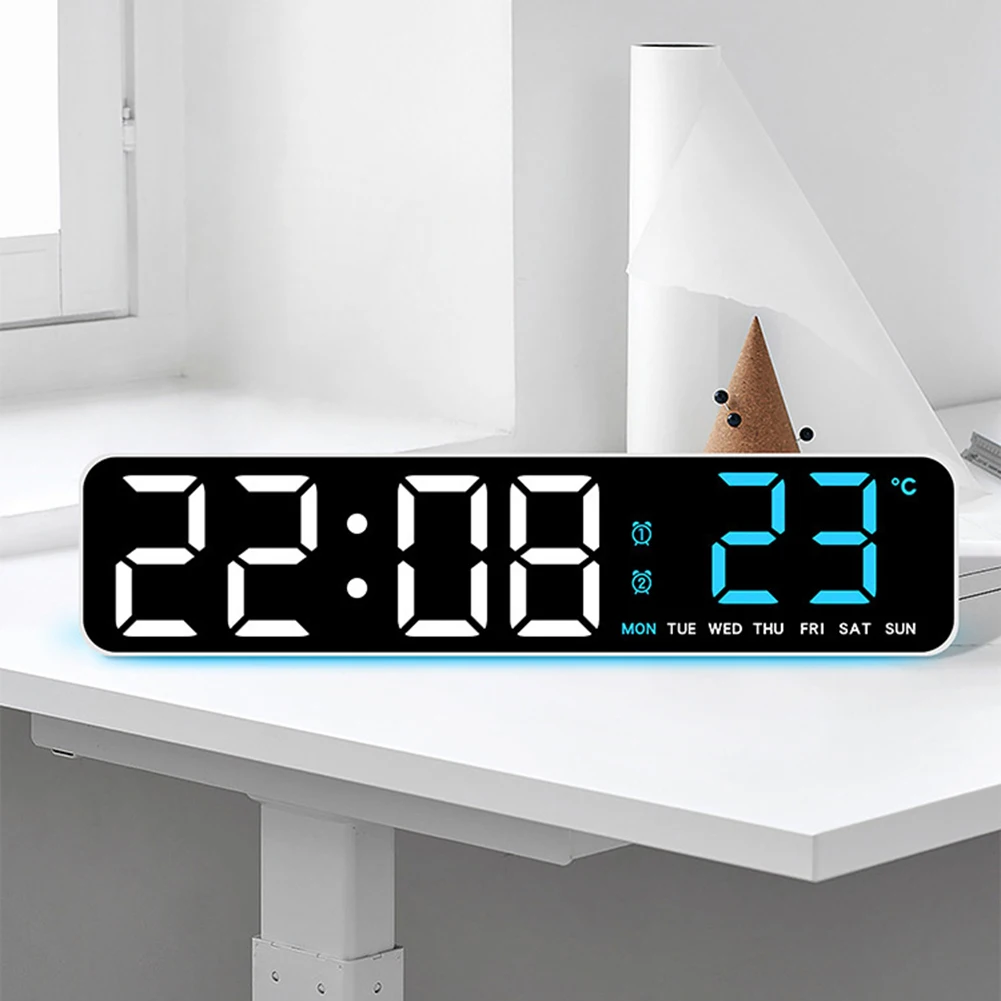 Adjustable Brightness Display Kitchen Timer Countdown Timer 26.6 7 4.5cm Digital Clock Adjustable Brightness Built-in Sensor