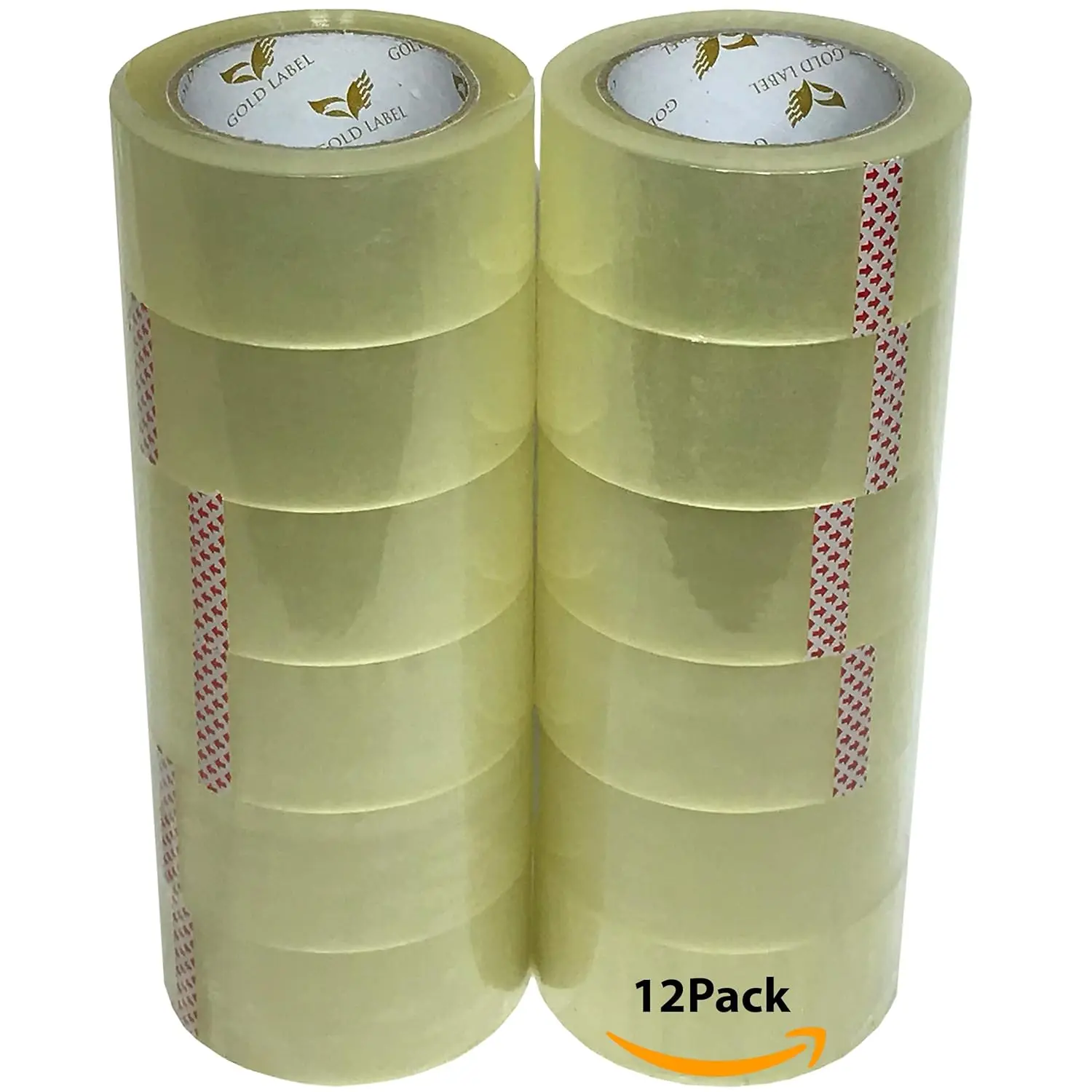 

Clear Packing Tape - 110 Yards Per Roll - 12 Rolls - 2" Inch Wide Stronger 2.0mil, Heavy Duty Sealing Adhesive Industria
