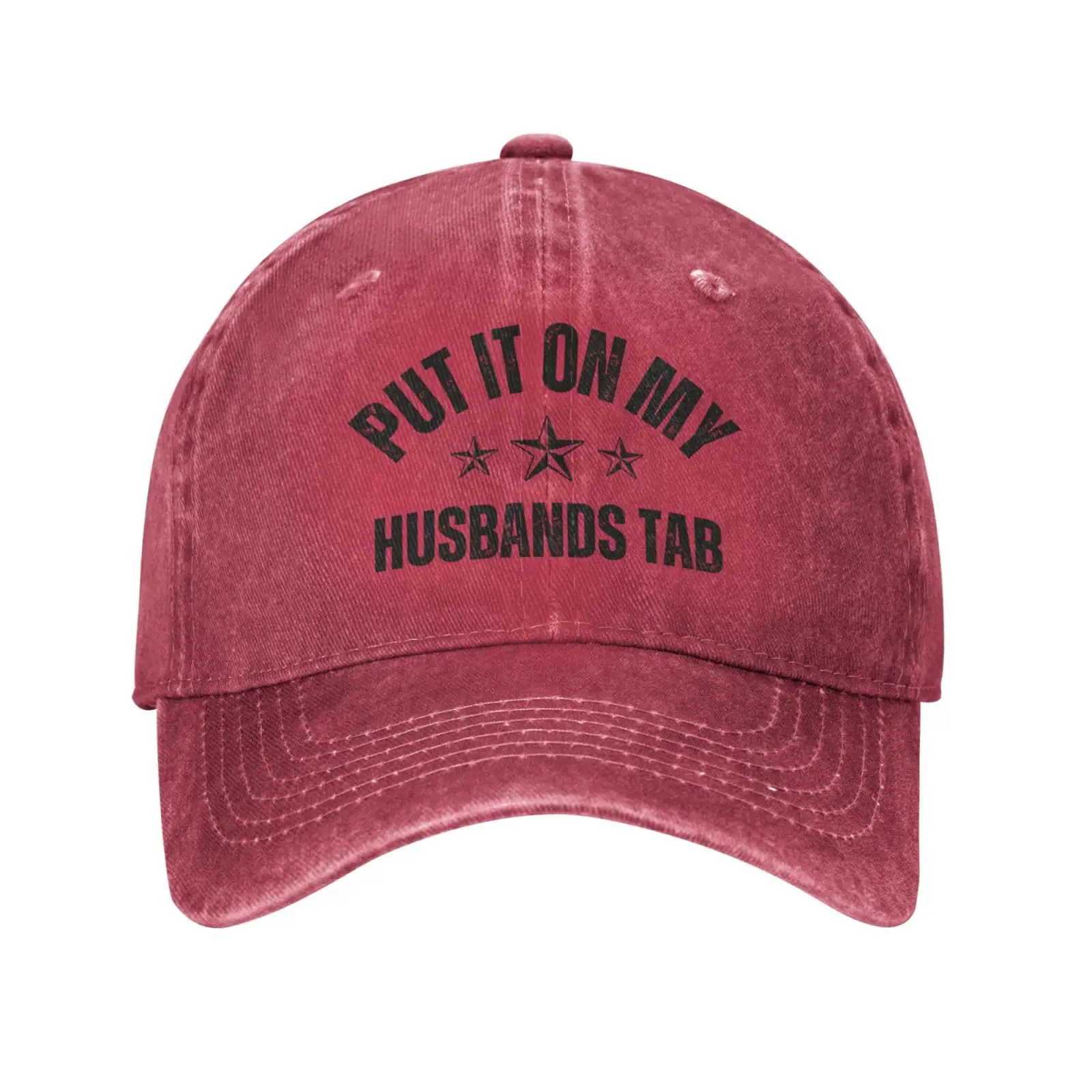 Put It On My Husbands Tab Hat for Men Women Husbands Hats Baseball Cap Washed Sun Trucker Hat Unisex