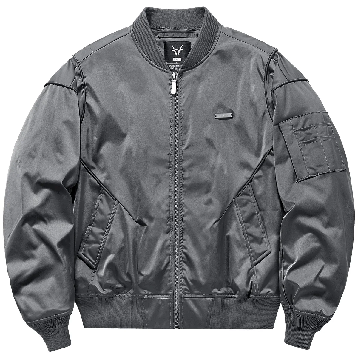 

Мужская демисезонная куртка-бомбер VIP Deconstructed Pilot с бейсбольными вставками, свободного кроя, в американском уличном стиле, модная верхняя одежда