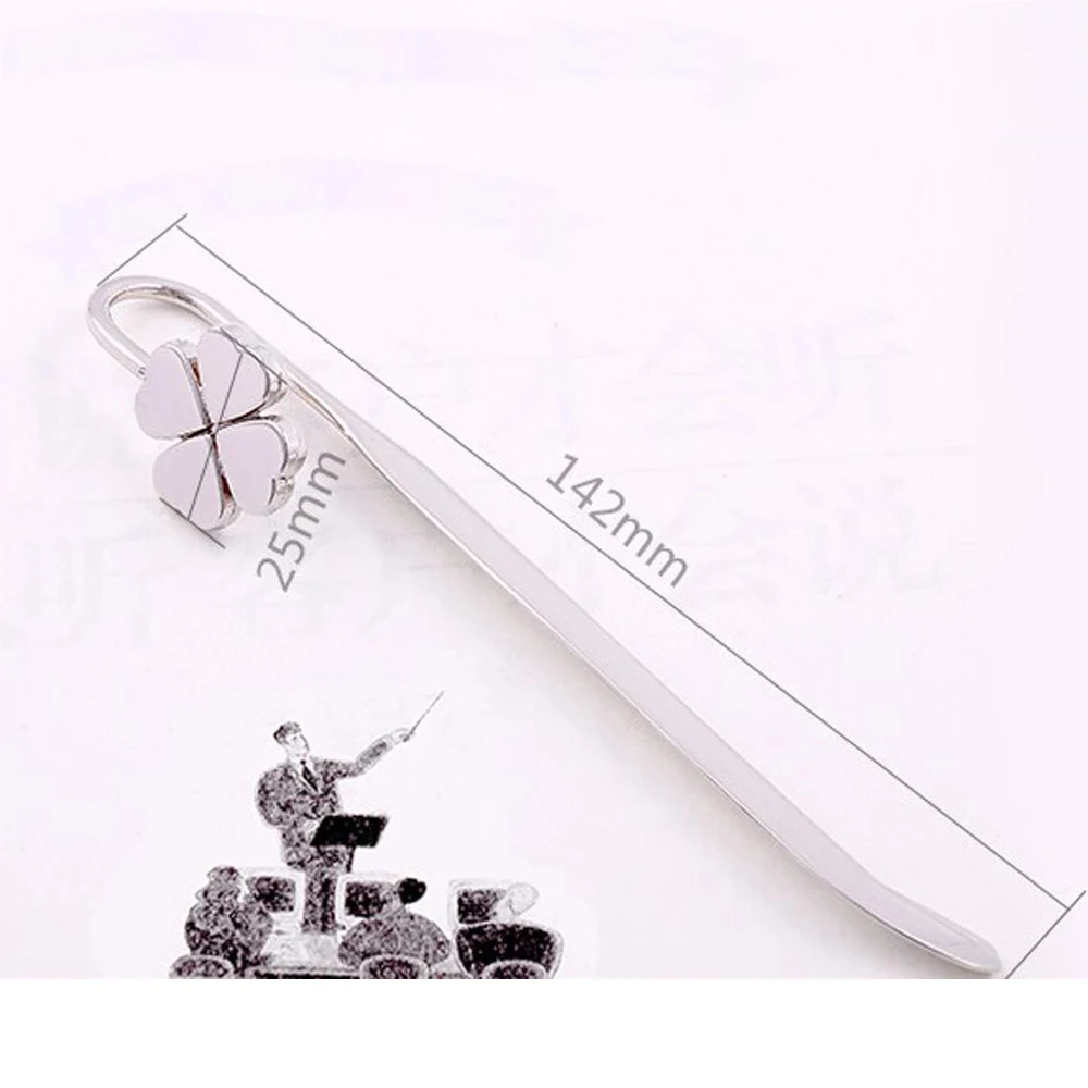 Metal Clover Escolar Books Holder Bookmarks Book Marks Metal Bookmark