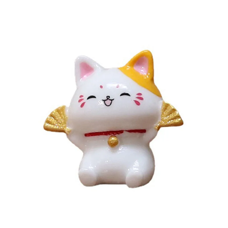 6PCS/Set Cute Mini Fortune Cat Figurines Lovely Lucky Simple Realistic Cat Miniatures DIY Micro Landscape Creative Ornament 2024