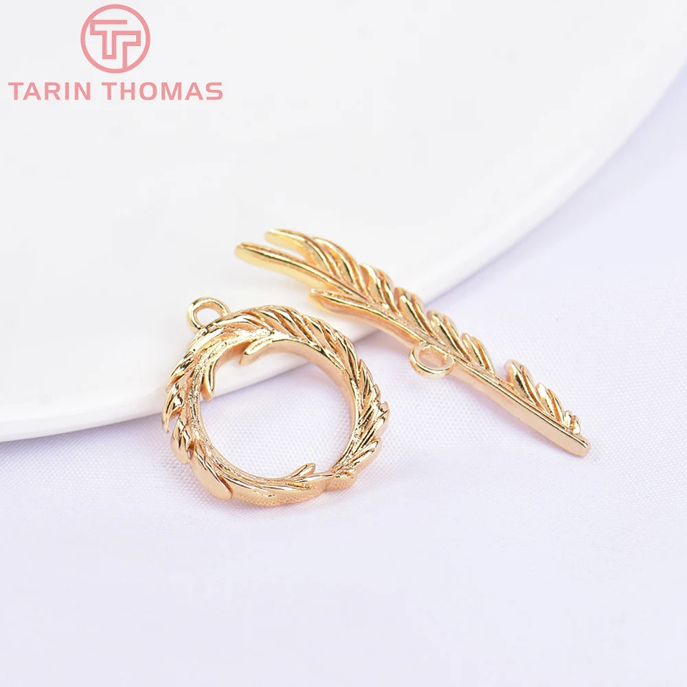 (5686) 6 Sets 16MM 24K Gold Color Brass Bracelet O Toggle Clasps High Quality Diy Jewelry Making Findings Accessories Wholesales image 3