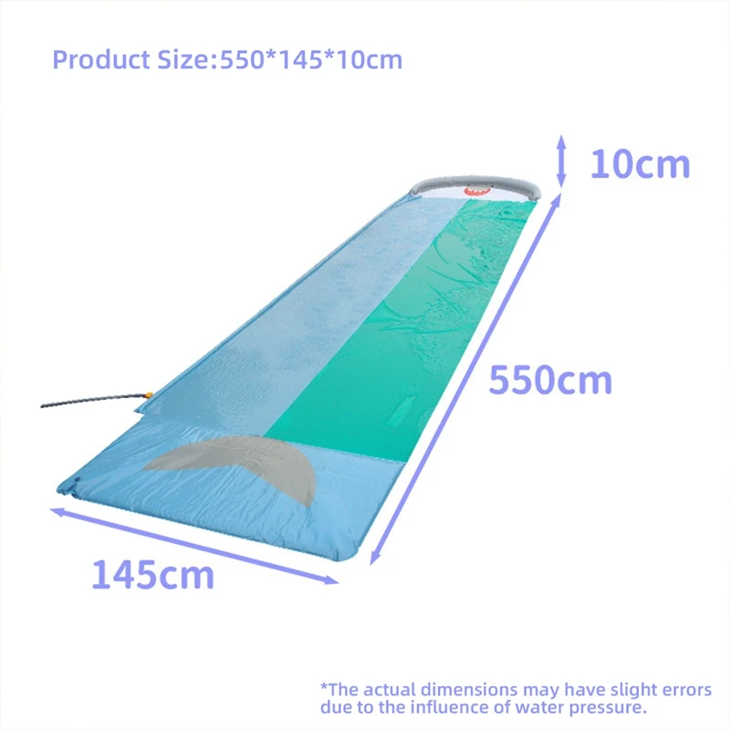 Interactive Inflatable Water Slide Outdoor Backyard Water Games Play Toys Spray Mat for Double Children