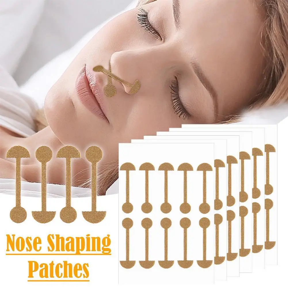 50/100patches Dumbbell Nose Tip Patch Contouring And Corrective Nose Patch Improve Sunken Nose Bridge Flat Dumbbell Nose Sticker