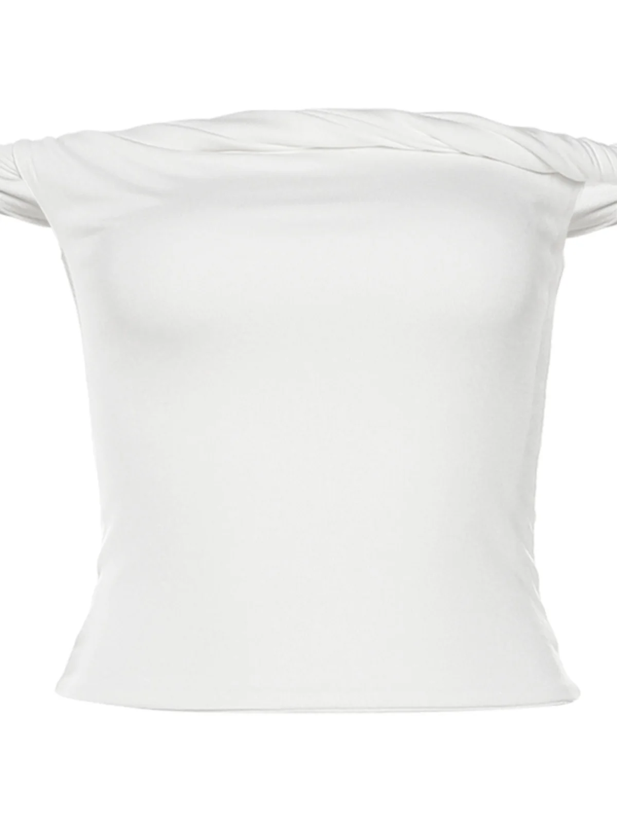 سترة WEIRD PUSS Sweet Cool Sle Slimming Pleated oulder Baring Svel للنساء بطول الشارع من البوليستر...