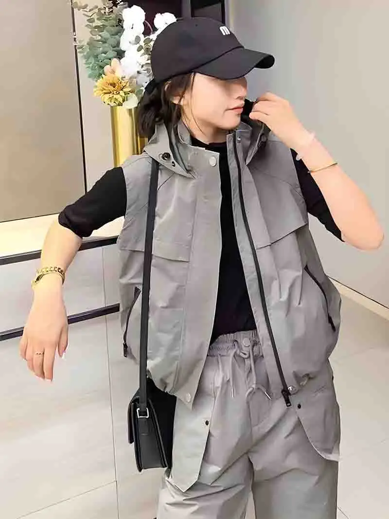 

Vests Waistcoats Thin Womens Vest Adult Winter Velvet Sequined Medium-Length Full Lining Banquet Glamour Fashionable Sleeveless