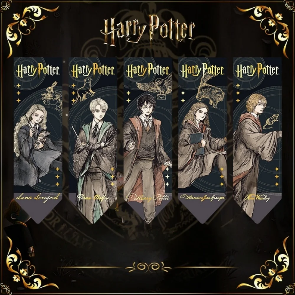 Marcapáginas de lectura de Harry Potter genuino, cuaderno Hermione Ron, libro, equipaje, decoración artesanal, suministros escolares para estudiantes, regalos para niñas