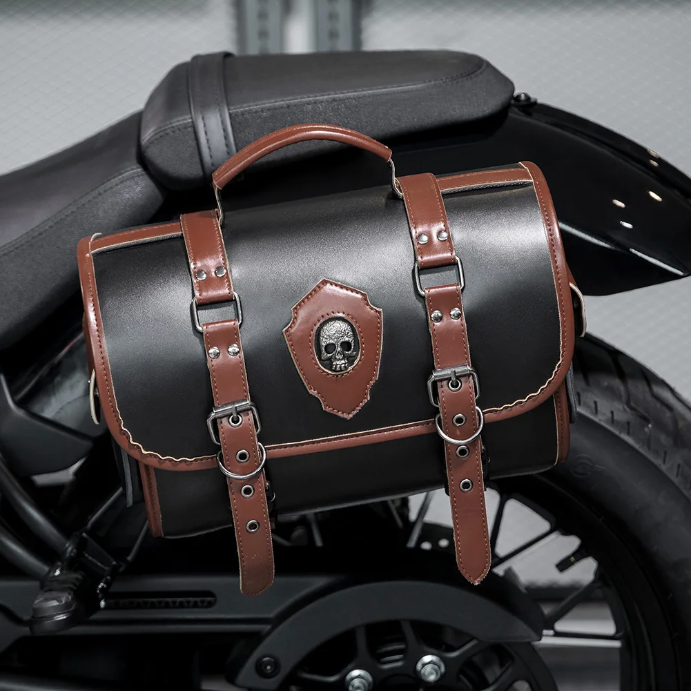Motorcycle Accessories Modification Side Case, PU Motorcycle Pouch, Rider Gear Tool Kit, Motorcycle Touring Side Bag