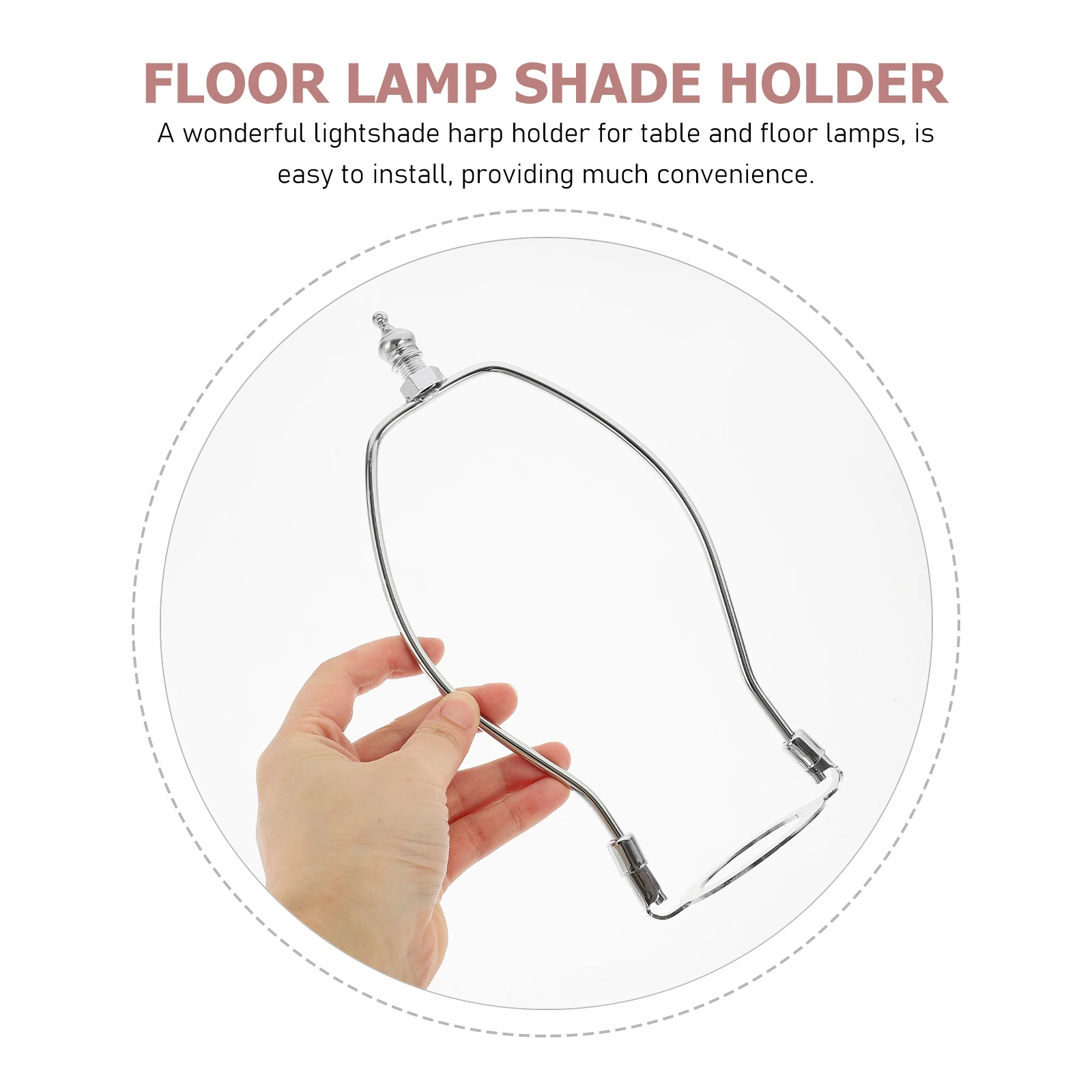 

2pcs Lampshade Harp Holder Floor Lamp Bracket Metal Horn Frame Alloy Light Shade Adapter E27 Table Lampshade Accessories Durable