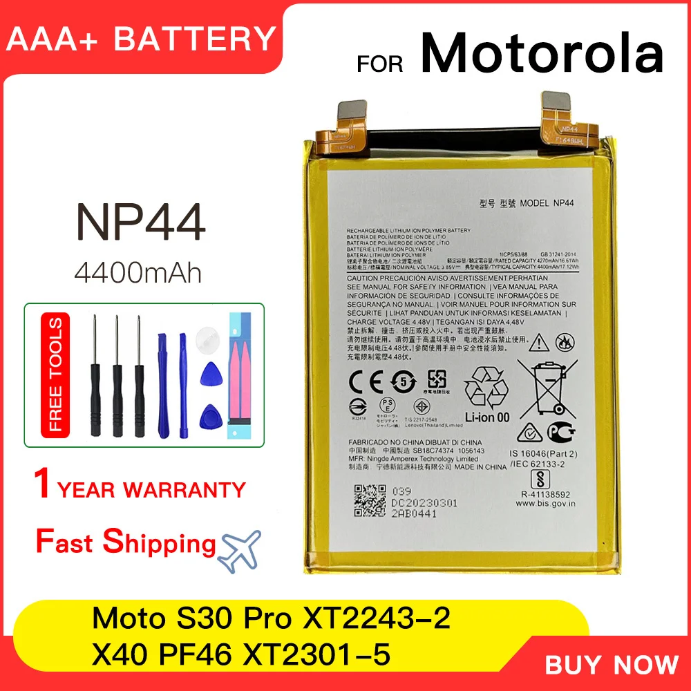 

100% genuine Battery NP44 For Motorola S30 Pro XT2243-2 High Quality Replacement Batteries Batteria