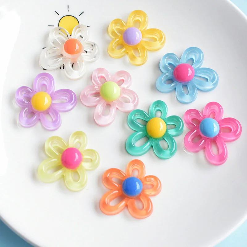 Transparent Hollow-Out Flower Resin Shoe Accessories Perfect for Hole Sandals, Slippers & Clogs Styling Women Idea Gifts