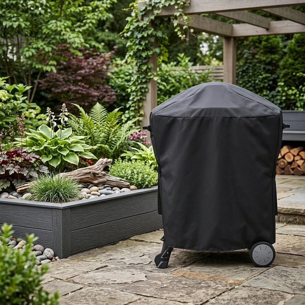 Dustproof Grill Cover 210D Oxford Cloth Cover Grill Storage Perfect Fit Strong Waterproof Performance Protection