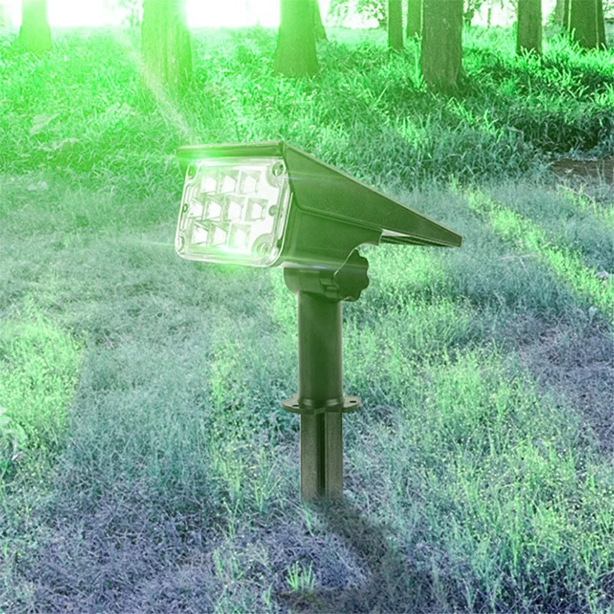 4 pçs solar led luz super brilhante verde gramado luz para jardim brilho ajustável holofote solar ip65 à prova dip65 água