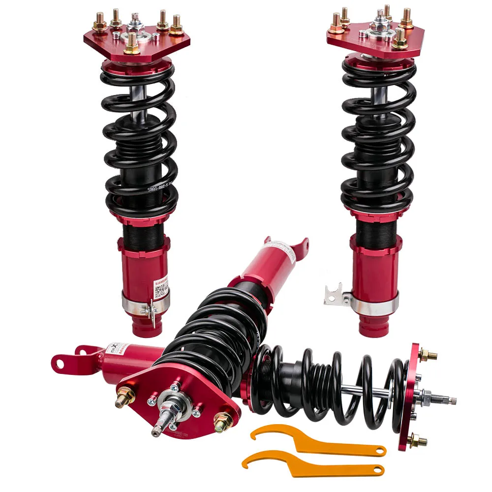 24-Way Adjustable Damper Coilover Coilovers For Honda Prelude BB1 BB2 Absorber Suspenion Mount Spring Front Rear Shock Absorber