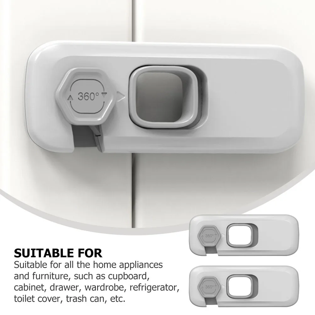 

2pcs Anti Pinch For Kids Baby Cabinet Drawer Cupboard Safety Locks Child Security Latch For Home Furniture Appliances