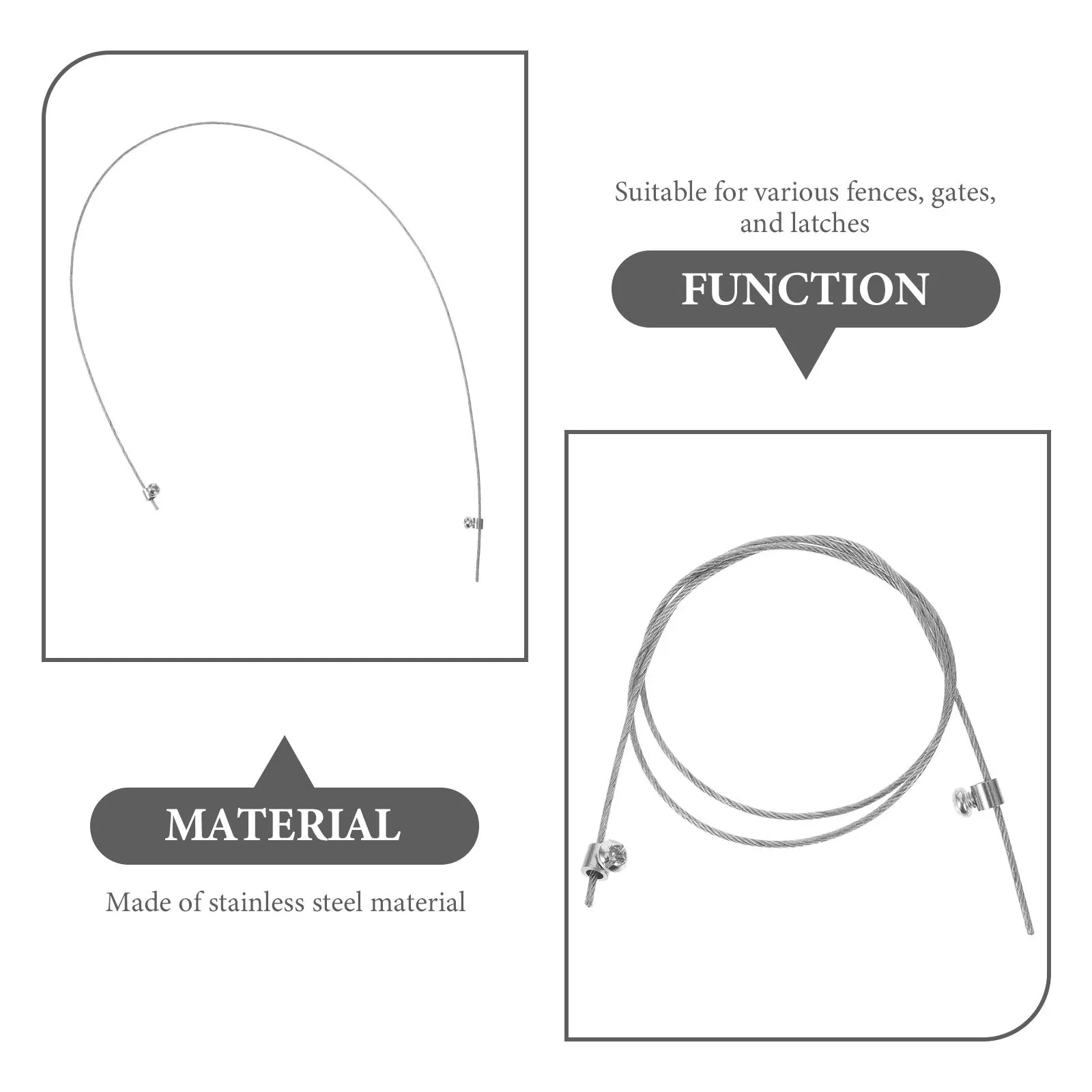 

Stainless Steel Gate Latch Cable Pull Durable Rust Resistant Adjustable for Various Fences Gates Gate Latch Cable Pull
