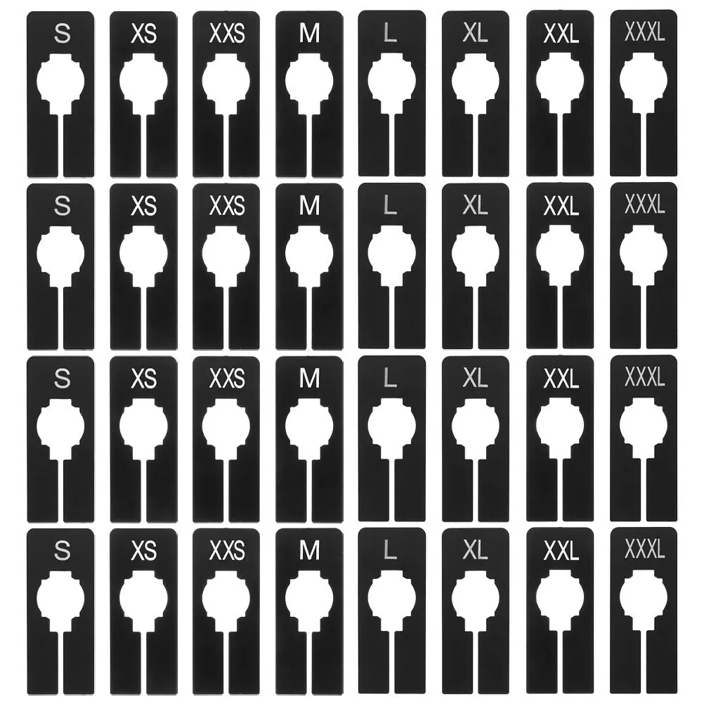 32Pcs Clothes Size Dividers Plastic Hanging Closet Organizers for Clothing Racks Store Display and Home Closet Sorting