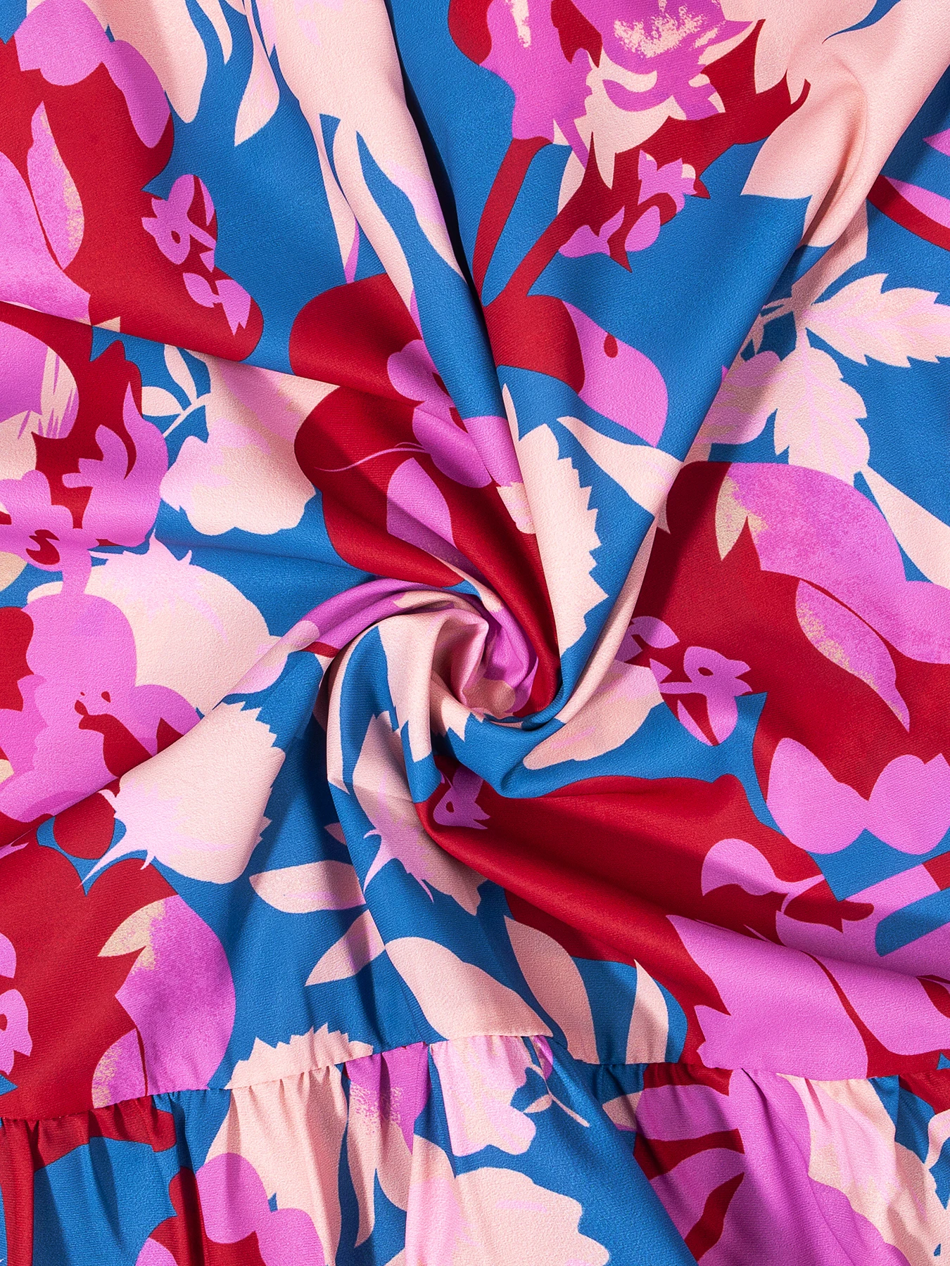 2024 New Bohemian Maxi Dress Floral Square Neck High Waist Maxi Dress Random Prints