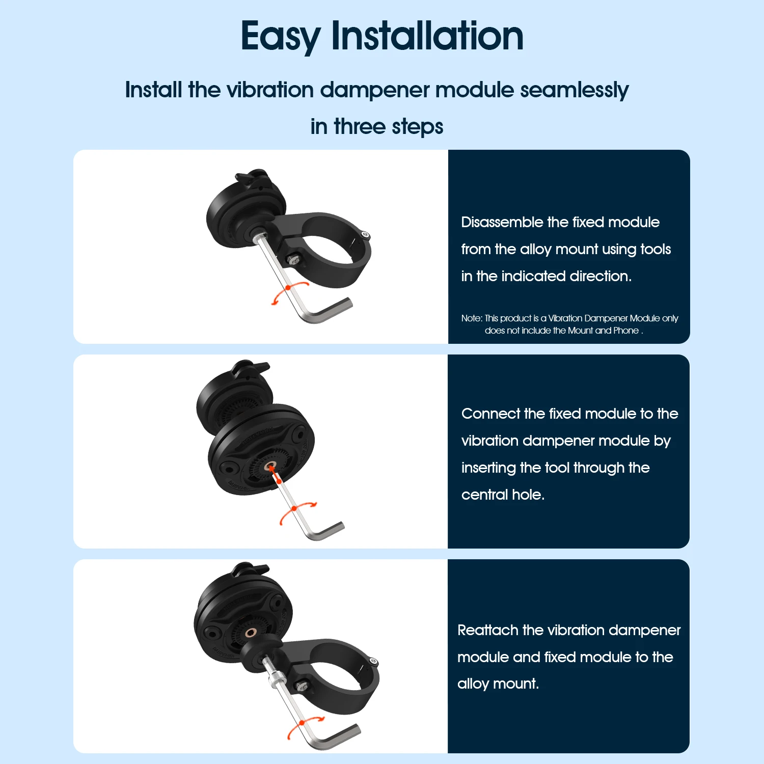 Universal Bike / Moto Phone Holder Vibration Dampener.For This store series Q Mounts,Motorcycle Phone stand Handlebar holder