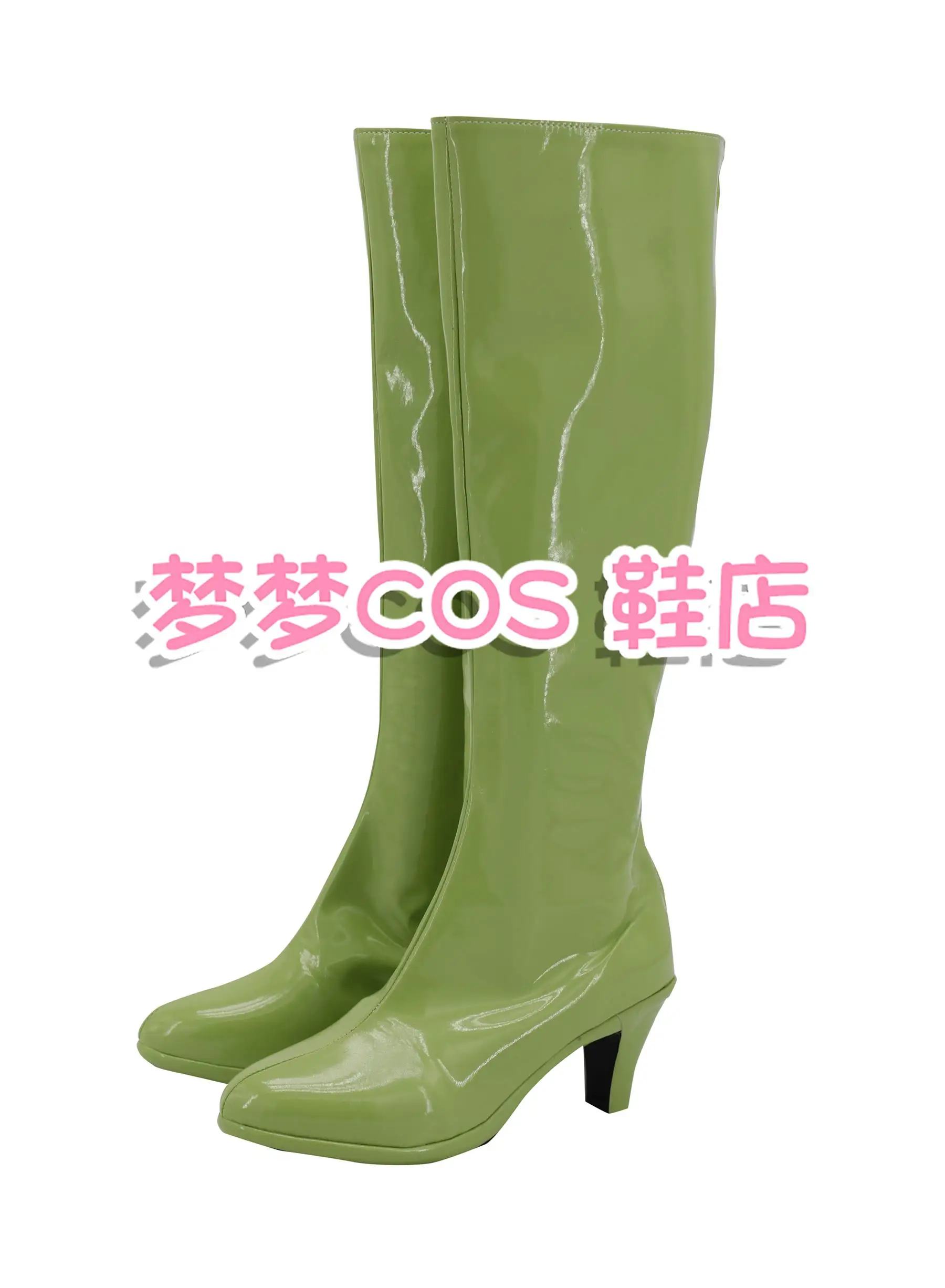 Nico Robin Anime Cosplay chaussures Halloween carnaval fête femmes vert bottes en cuir PU
