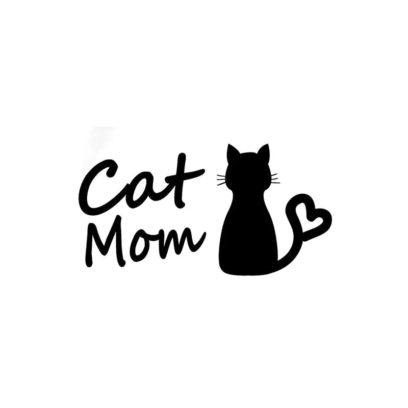 Car Stickers Funny Cat Mom Vinyl Decals Car Motorcycle Bumper Body Rear Window Decorative Decals,15CM*8CM