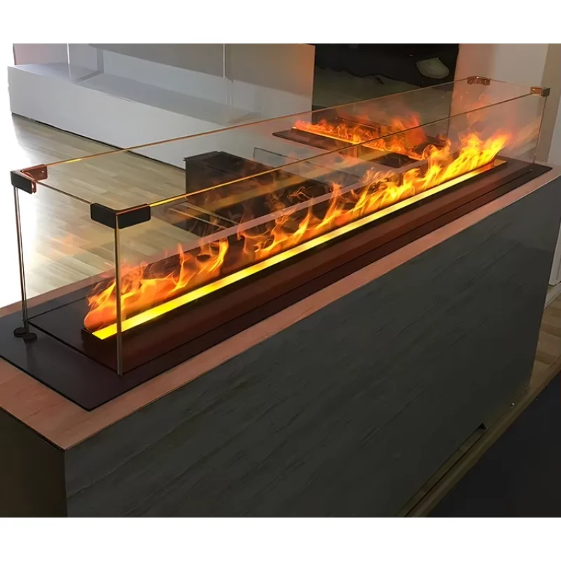 

2025 New 3d Atomizing Fireplace Intelligent Living Room Home Decoration With Simulated Flame Embedded European Steam Humidifier