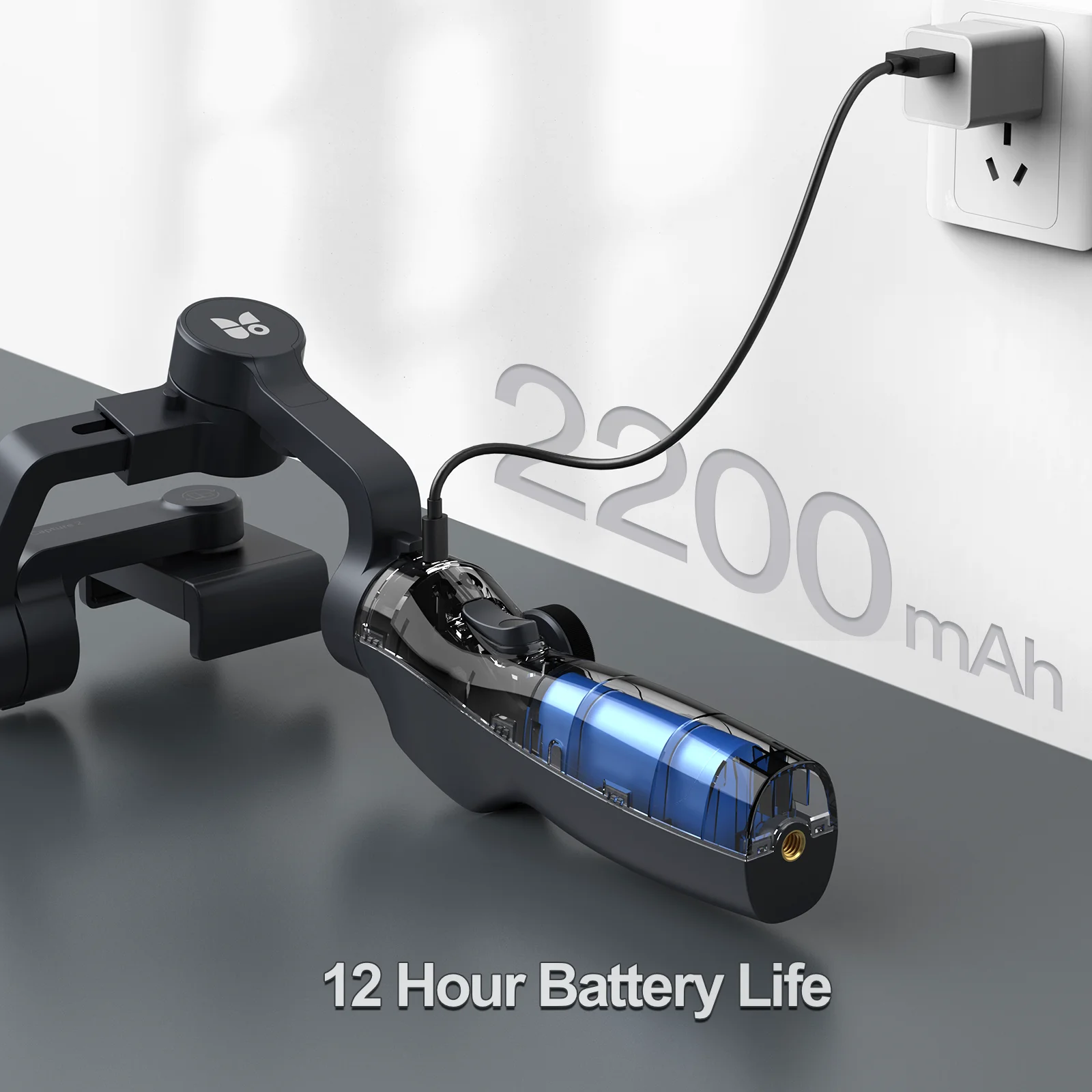 CERASTES Capture2s 3 Trục Gimbal Ổn Định Với Trọng Tâm Bánh Xe Quay Vlog Cho iPhone 13 12 Pro Max Samsung s21 S20 Android