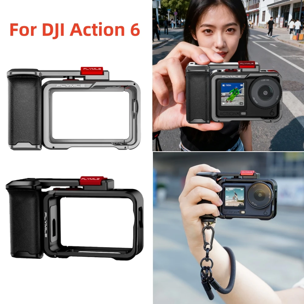 �y�Z�[�����z�X�g���[�g�n���h���g���t���[�� DJI OSMO Action 6�p �B�e�n���h�� ���^���O���b�v ���r�b�g�P�[�W �����Y�J�o�[�t�� �J�����A�N�Z�T���[