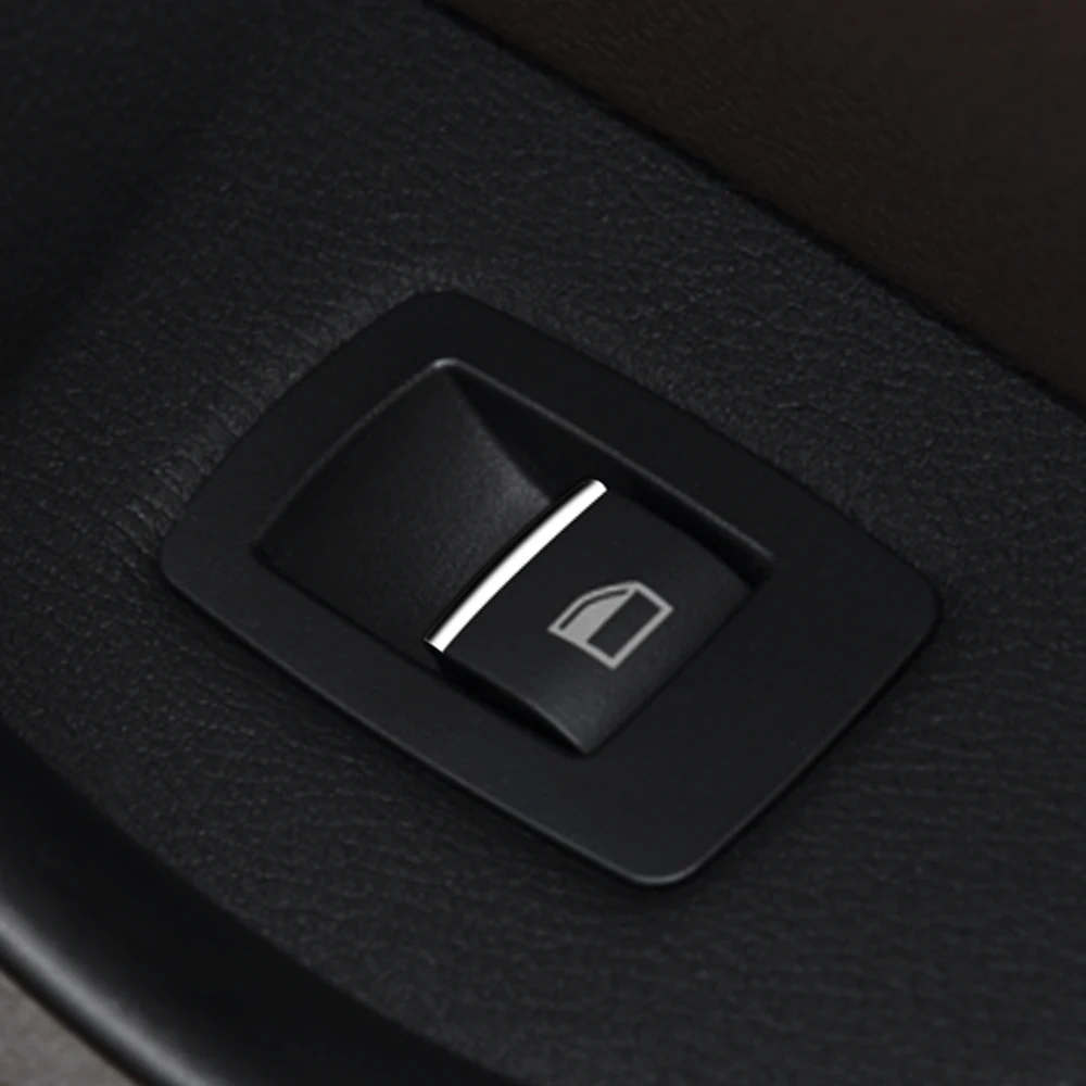 ل BMW F20 F22 F30 F34 F01 F48 F25 F26 1 2 3 4 5 7 سلسلة X1 X2 X3 X4 نافذة رفع زر ملصق الترتر اكسسوارات