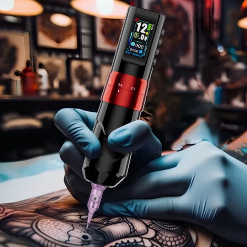 Portable Permanent Makeup Machines Professional Tattoo Equipment Battery Tattoos Machine Adjustable Stroke Tattoos Device Pen